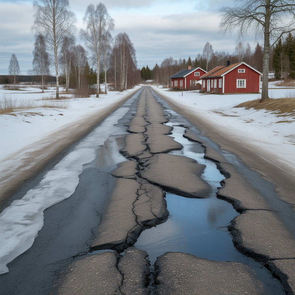 4.Vad paverkar livslangden pa asfalt vid kraftiga vintrar